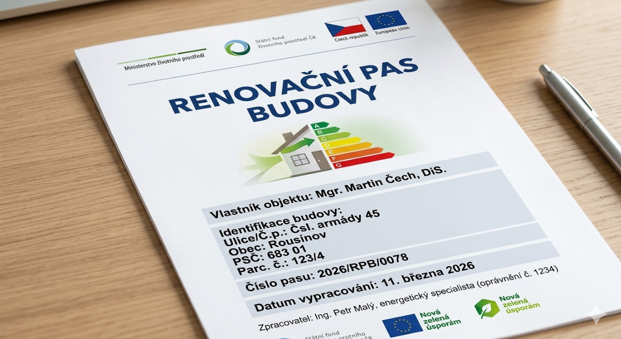 Renovační pas budovy - dotace - Martin Čech